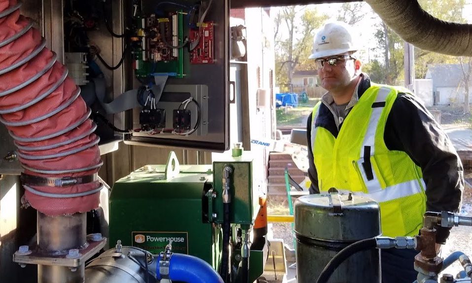 PDI New Product Development Manager in a locomotive by the Powerhouse™ APU unit