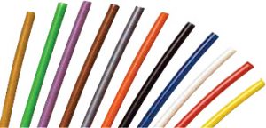 Multi-color fan of Synflex pneumatic air brake tubing