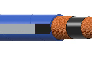 Blue industrial food and beverage hose for alcohol, oil dairy and juice