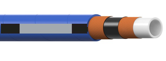 Blue industrial food and beverage hose for alcohol, oil dairy and juice