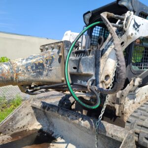 track loader with new hose